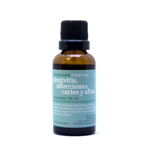 Auxiliar contra gingivitis, infecciones bucales, caries y aftas 30 ml